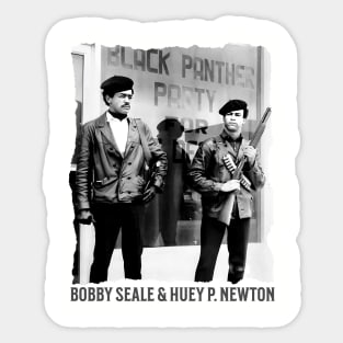 BOBBY SEALE & HUEY P. NEWTON - Black Panther Party Sticker